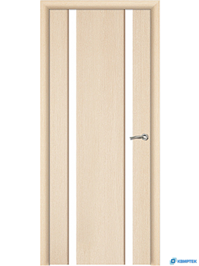 Дверь остекленная с покрытием ПВХ ДО-ТР3 Триплекс белый купить в Челябинске | КВИРТЕК