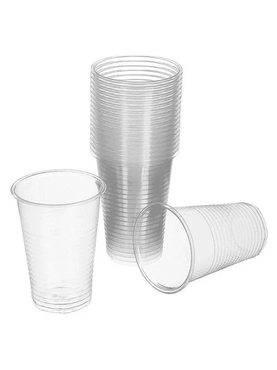 Стакан пластиковый одноразовый 200мл (прозрачный, 100 шт.)