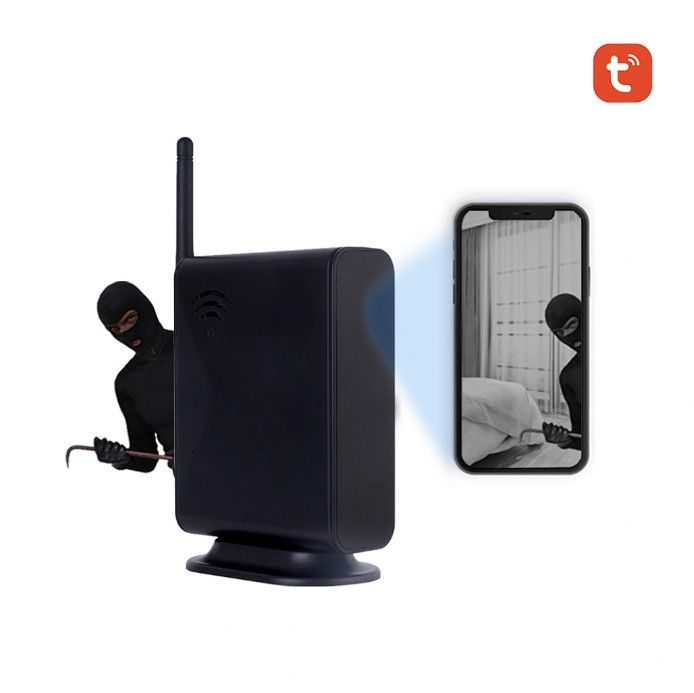 DE/TY009 WiFi видеоняня в корпусе роутера, интерком связь, ночное видение, с DVR. Full HD 2 Mp (Tuya
