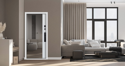 Стальная дверь   Эдинбург с зеркалом (биометрический замок)