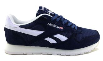 Reebok Classic СИНИЕ с белым, ЗАМША (40-46) АРТ. S233