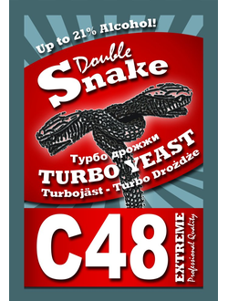 Спиртовые дрожжи DoubleSnake C48 Turbo, 130 г