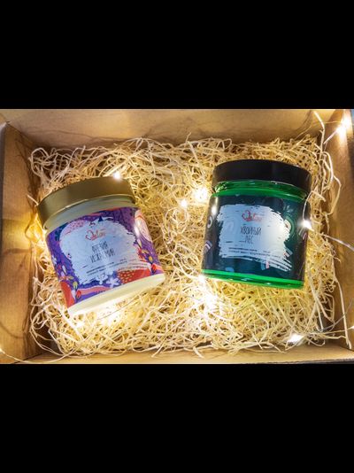 Подарочный набор| Пара  свечей  в стеклянных баночках