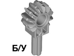 ! Б/У - Technic, Arm with Gear 8 Tooth and 1.5L Axle, Light Bluish Gray (24014 / 6134848) - Б/У