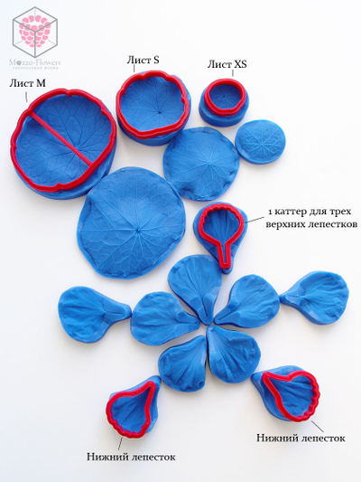 Набор вайнеров и каттеров "Настурция"