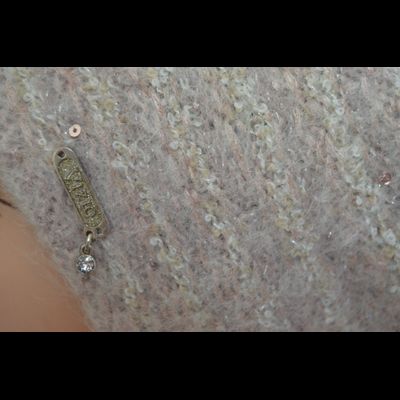 Розовая шапка женская с пайетками Vizio Италия 6507 CL