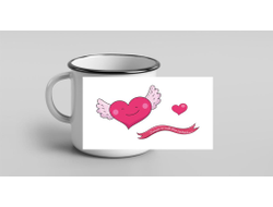 Кружка металлическая эмалированная #7 на День влюблённых, 14 февраля