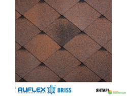 Гибкая черепица Ruflex Briss (Руфлекс Брис) цвет: Янтарь