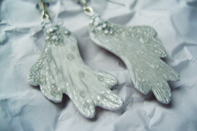 "Крылышки Облачной Феи", серьги в стиле фэнтези