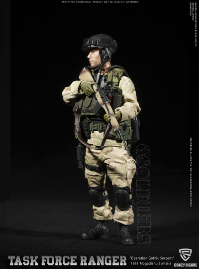 Снайпер отряда "Дельта" военного спецназа США ("Падение Черного Ястреба") - Коллекционная фигурка 1/12 scale US Delta Special Force - M14 Sniper (LW006) - Crazy Figure