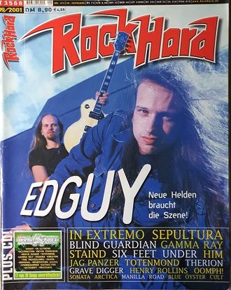 Rock Hard Magazine September 2001 Edguy, In Extremo, Иностранные музыкальные журналы, Intpressshop