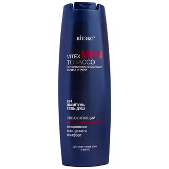 Vitex MEN TOBACCO Шампунь & Гель-душ 2в1 для всех типов кожи и волос, 400 мл