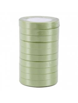 Лента атласная 1,2см*25ярд Бледно-зеленый 111