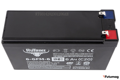 Тяговый аккумулятор RuTrike 6-GFM-6 (12V6A/H C20)
