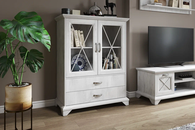 Гостиная Лорена, модульная, вариант 1, бетон пайн белый