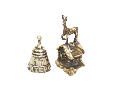 Колокольчик с символикой Урала,  бронза