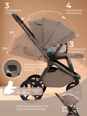 Коляска прогулочная Sweet Baby Orso Dark Beige