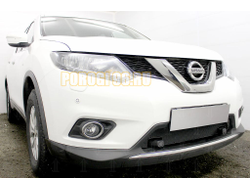 Защита радиатора Nissan X-Trail T32 2015-2018 c парктроником black PREMIUM