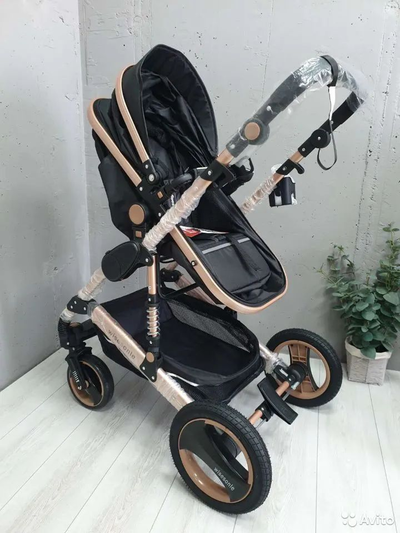 Детская коляска 2 в 1 Wisesonle Черный