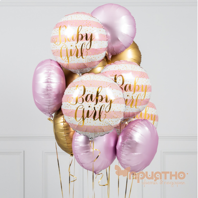 CЕТ ИЗ ВОЗДУШНЫХ ШАРОВ ДЛЯ ДЕВОЧКИ &quot;ЛЕБЕДЬ&quot;