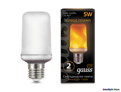 Gauss LED T65 Flame 5w 815 E27