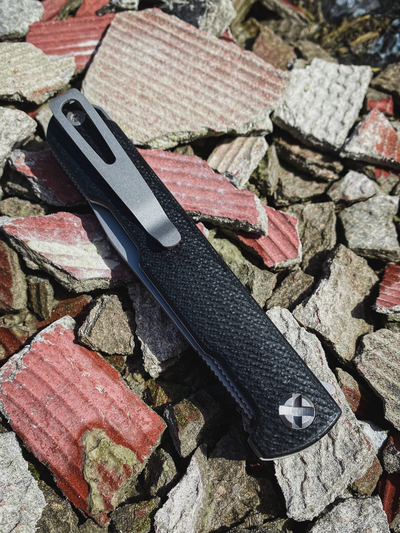 Складной нож Single EVO сталь ламинат Васильева, рукоять G10, цвет черный