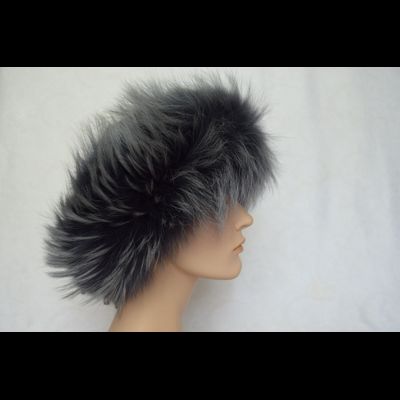 Вязаная шапка с мехом енота Vizio Италия 5872 CCP