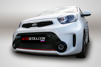 Premium защита радиатора для KIA Picanto (2016-2018) из 2-х частей