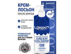 LORENTI КРЕМ-ЛОСЬОН после бритья ICEBERG, 400 мл