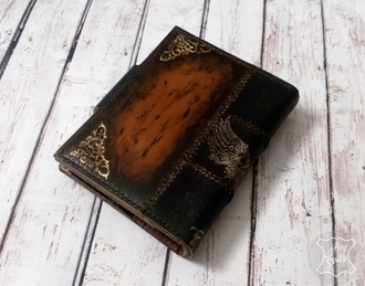 оригинальный подарок, ежедневник в стиле стимпанк, блокнот стим панк, ежедневник из кожи, стимпанк