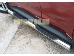 Пороги труба с проступью d76 для Nissan Juke