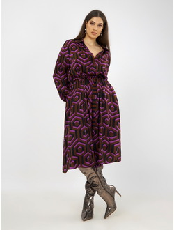 Платье с принтом ромбы больших размеров в интернет-магазине