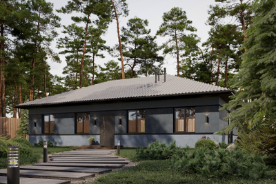 Одноэтажный дом с тремя спальнями 103м² (S29)