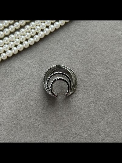 Кафф родий цирконы  12х22мм