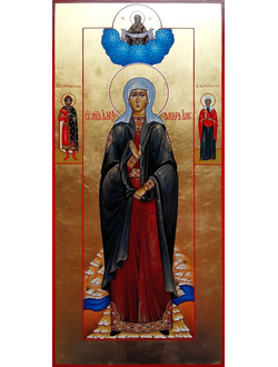 Александра Анкирская (Коринфская), святая мученица. Рукописная мерная икона.