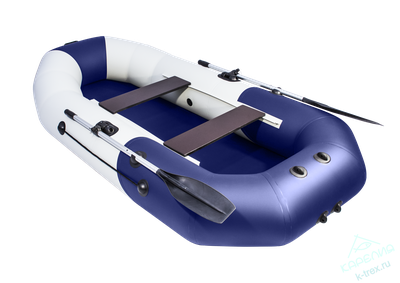 Лодка ПВХ Мастер Лодок Таймень NX270 "Комби" Св.Серый / Синий