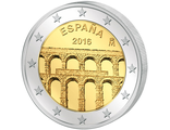 2 евро Акведук в Сеговии. Испания, 2016 год