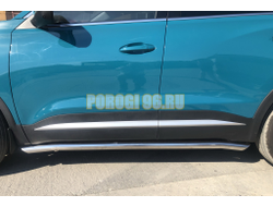 Защита штатного порога труба Папа Тюнинг d60 для Chery Tiggo 7L 2025-