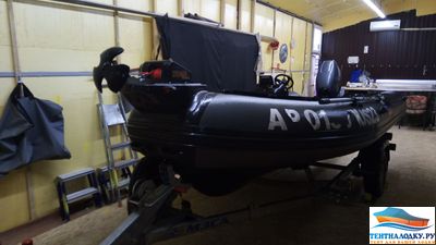 Тент на РИБ Навигатор 460R консоль и якорь
