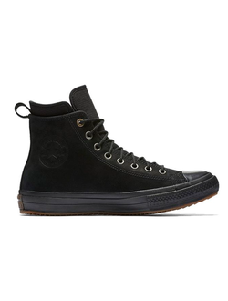 Кеды Converse All Star Waterproof Nubuck Boot total black черные высокие кожаные