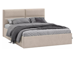 Спальня ГЛОСС - Кровать с мягкой обивкой тип 1 1600 Микровелюр Wellmart Dark Beige