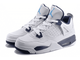 Nike Air Jordan 4 Retro White Navy (Белые) Арт7 сбоку