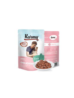 Karmy (Карми) влажный корм (пауч) для собак мелких пород привередливых в питании, утка 80 г