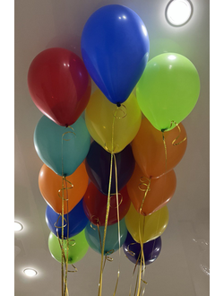 Шары разноцветные 15 шт под потолок