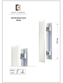 Арт. 125х35 Glass Facet Premium White, L-700 мм