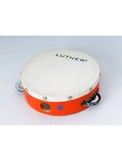 Тамбурин с кожей с 4 бубенцами