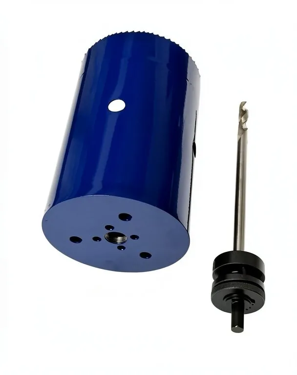 Биметаллическая коронка 133 мм  с держателем и центрирующим сверлом глубина 200 мм