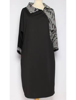 Платье "Надписи букле "серое р.50