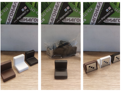 Уголок металлический с пластиковой крышкой 28х28х28 ЧЕРНЫЙ