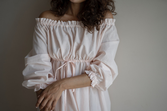 Ночная сорочка из батиста (персиковая)